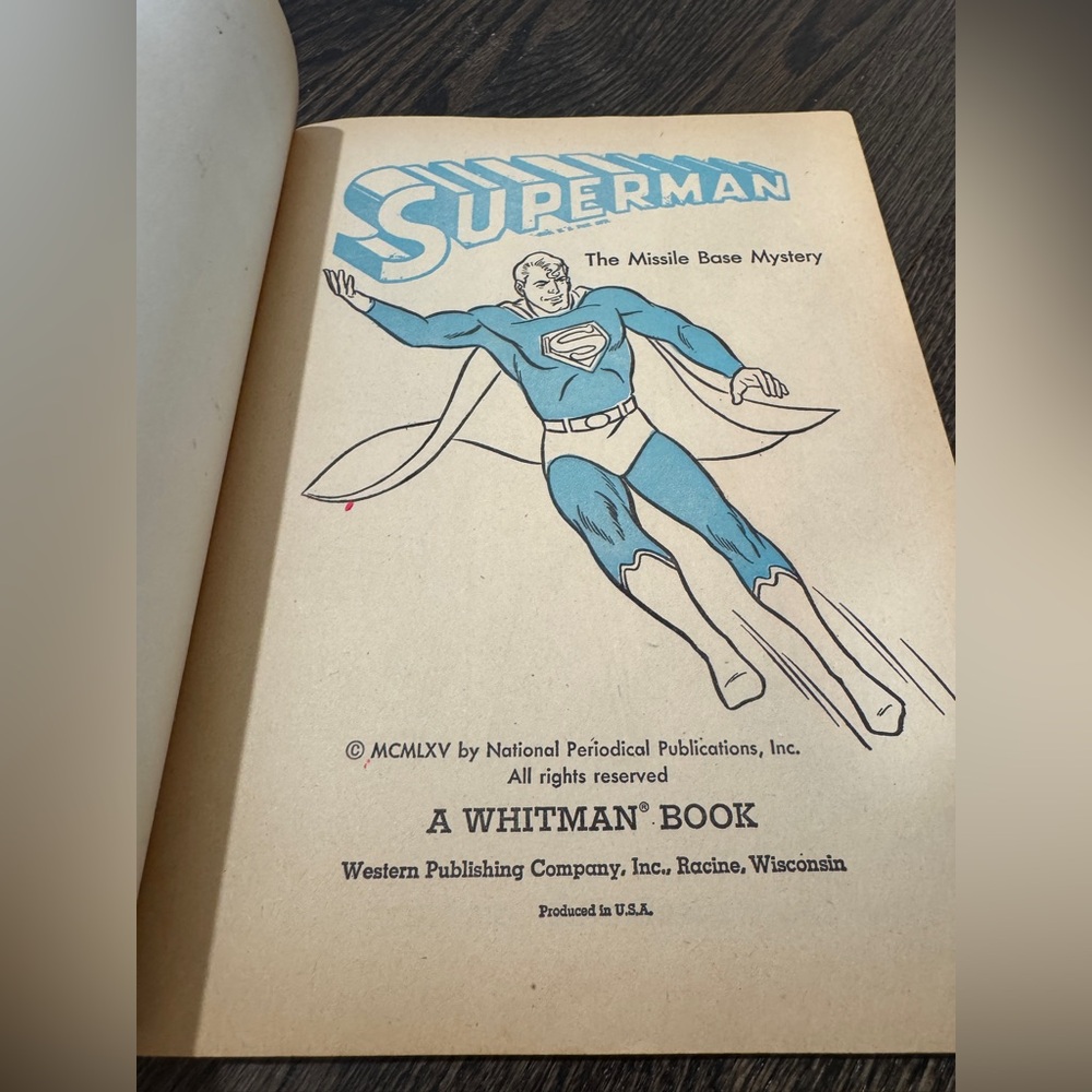 Vintage Collector Superman Coloring Book “The Missile Base Mystery” 1965 - Picture 2 of 5